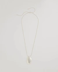 Adjustable Silvertone Pendant Necklace