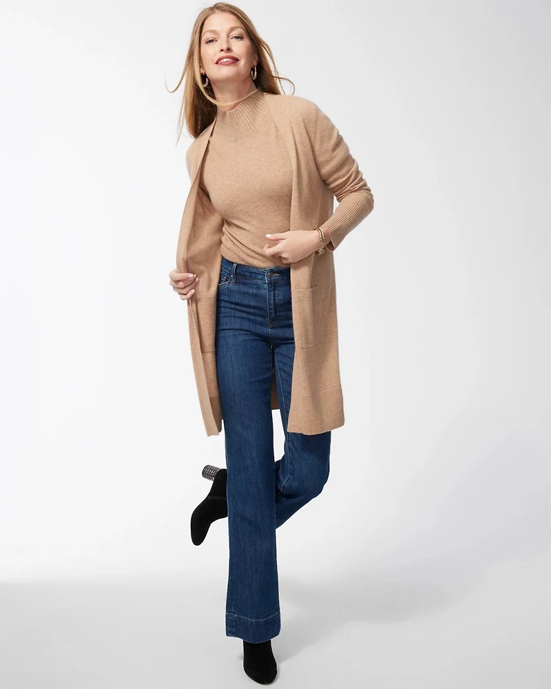 Cashmere Elbow Sleeve Pullover Sweater