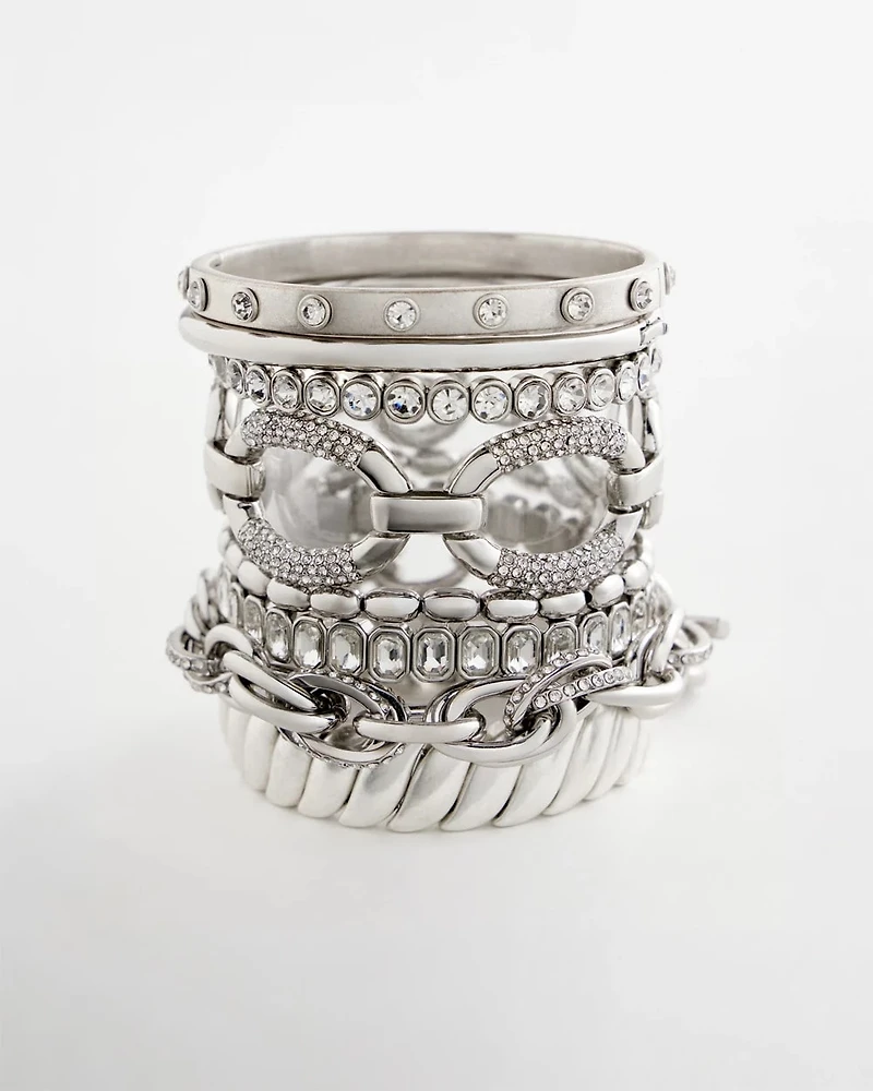 Large Pave Link Toggle Bracelet