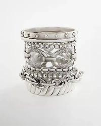 Large Pave Link Toggle Bracelet