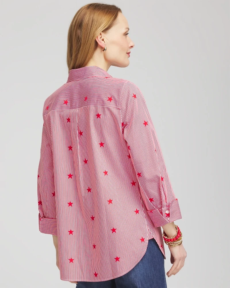 No Iron™ Stars & Stripes  Sateen Shirt