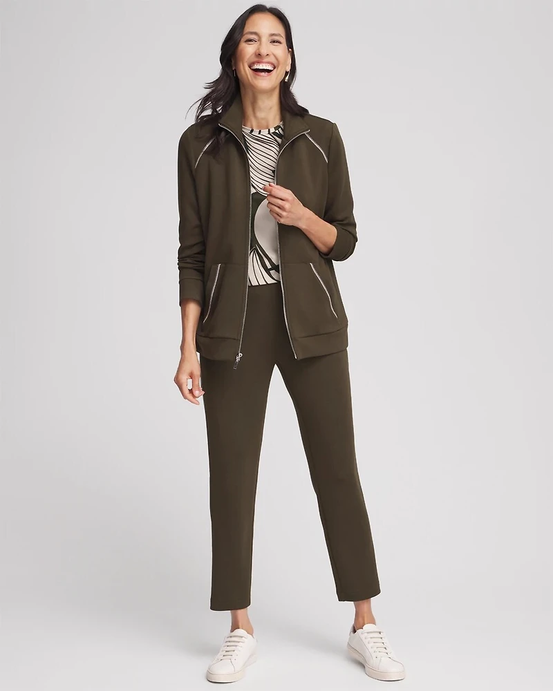 Zenergy® Caviar Bead Scuba Ankle Pants