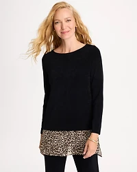 Travelers™ Leopard Chiffon-Hem Tunic