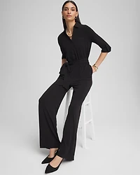 Belted Jersey Maxi Jumpsuit