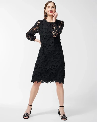 Textured Lace Short Dress