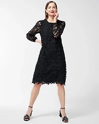 Textured Lace Short Dress