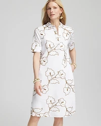 Floral Embroidered Popover Dress