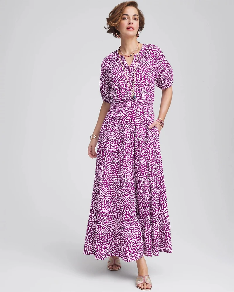 Smocked Waist Maxi Dress