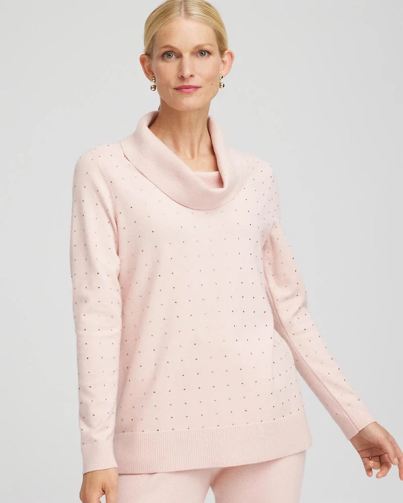 Zenergy® Luxe Diamante Cowlneck Tunic