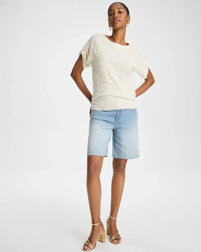 Girlfriend Slim Indigo Jean Shorts