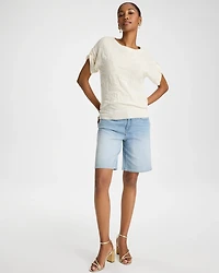 Girlfriend Slim Indigo Jean Shorts