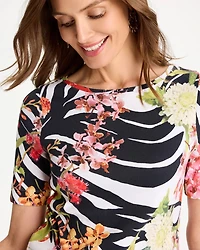 Tropical Nights Pima Elbow Sleeve Tee