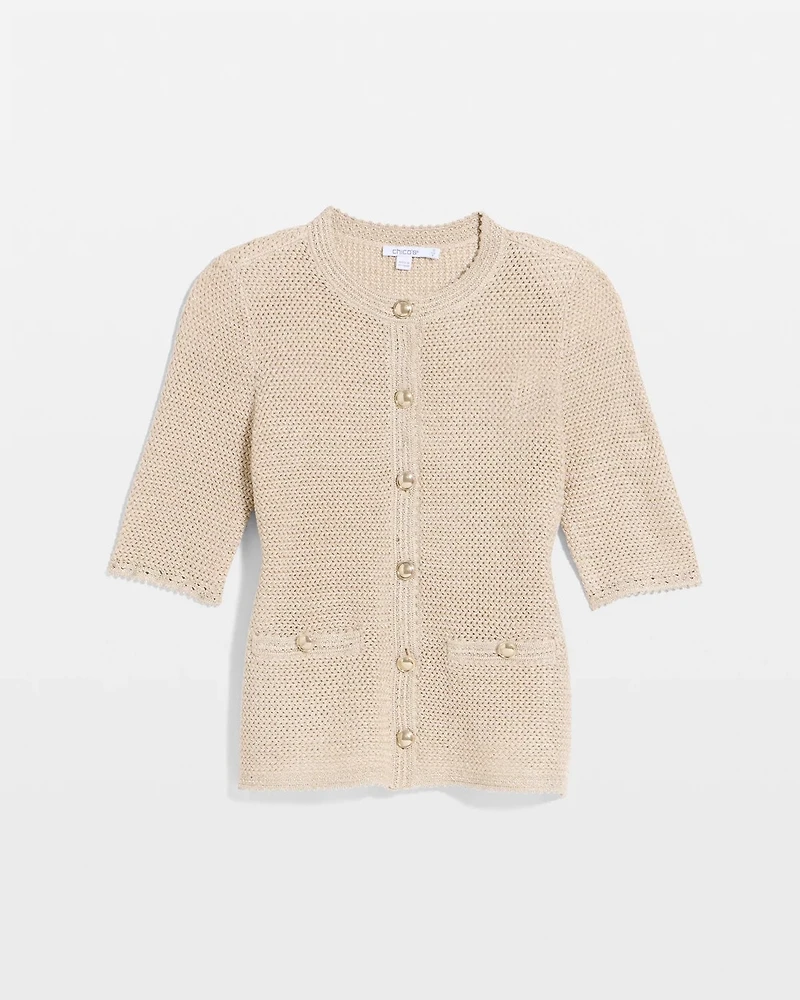 Metallic Lady Jacket Cardigan