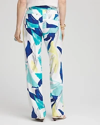 Tropical Linen Stretch Relaxed Pants
