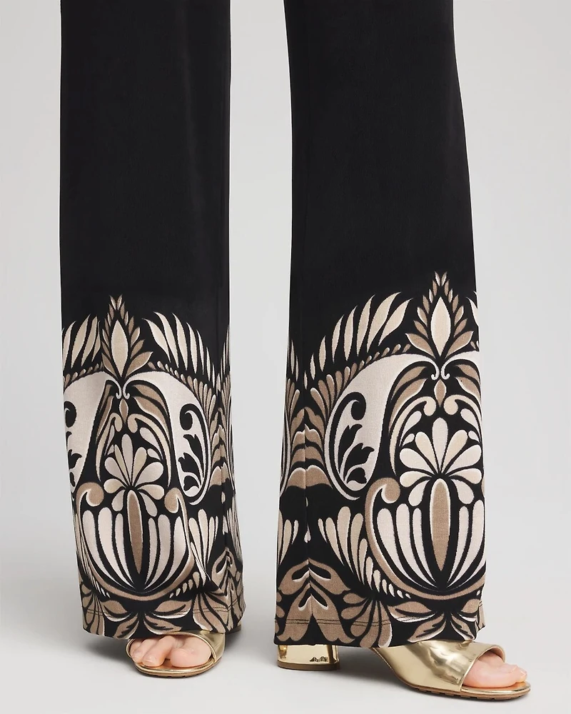 Travelers™ Wide-Leg Border Print Pants
