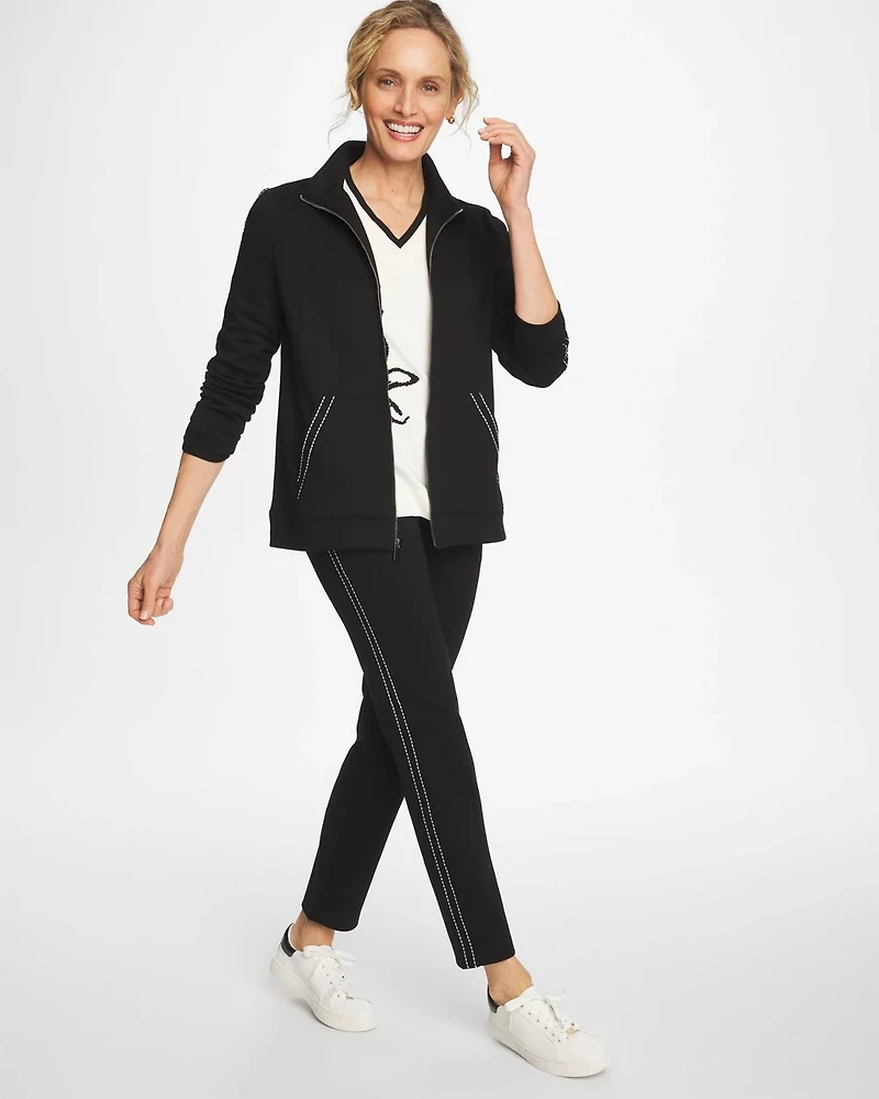 Zenergy® Double-Knit Pick Stitch Jacket