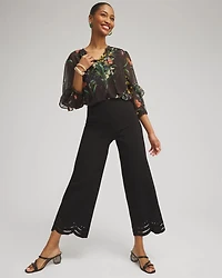 Juliet Eyelet Hem Culotte Pants