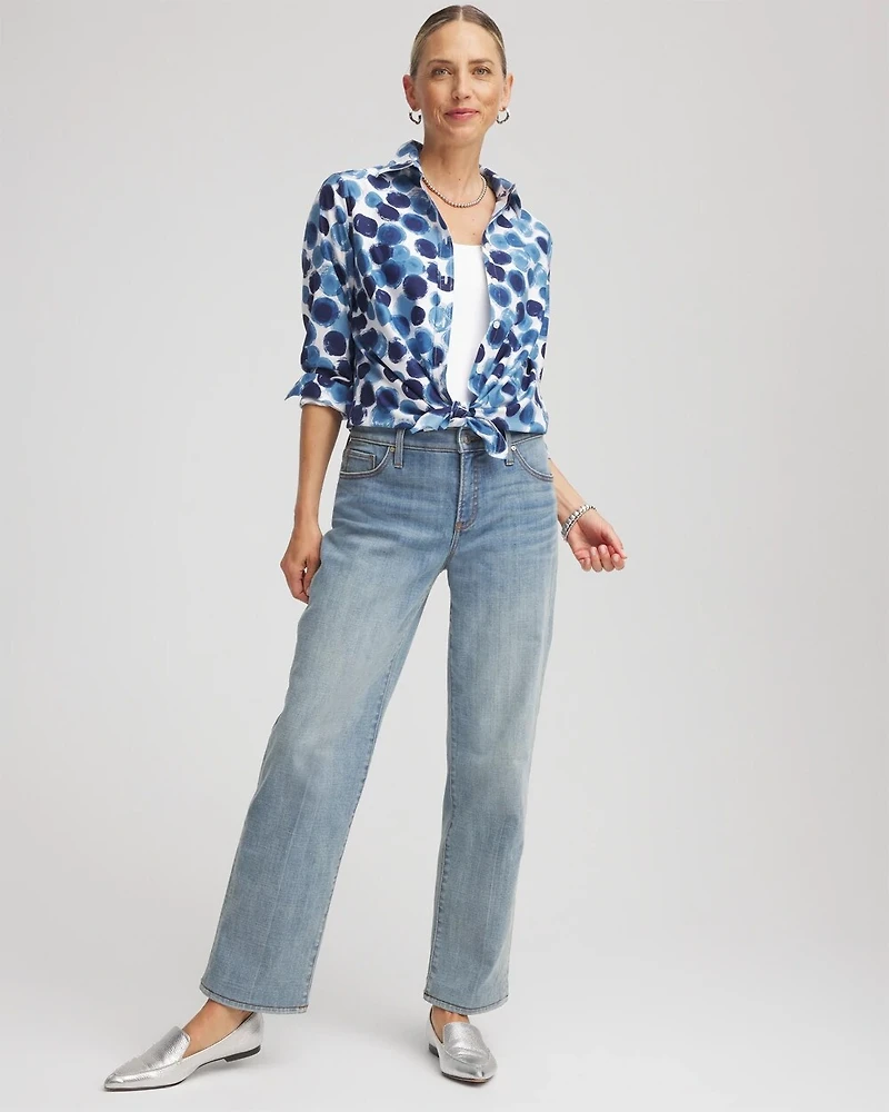 No Iron™ Printed Sateen Shirt