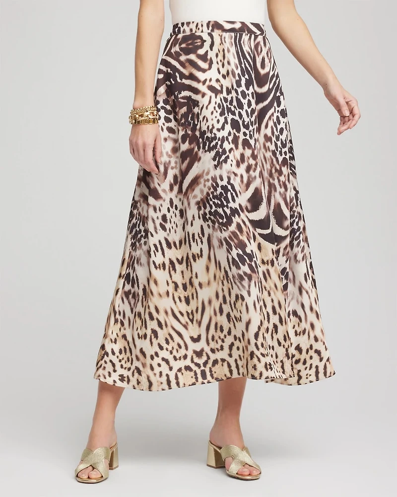 Animal Bengal Marks Faux Satin Skirt