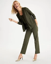 Ella Jacquard Long-Sleeve Cardigan