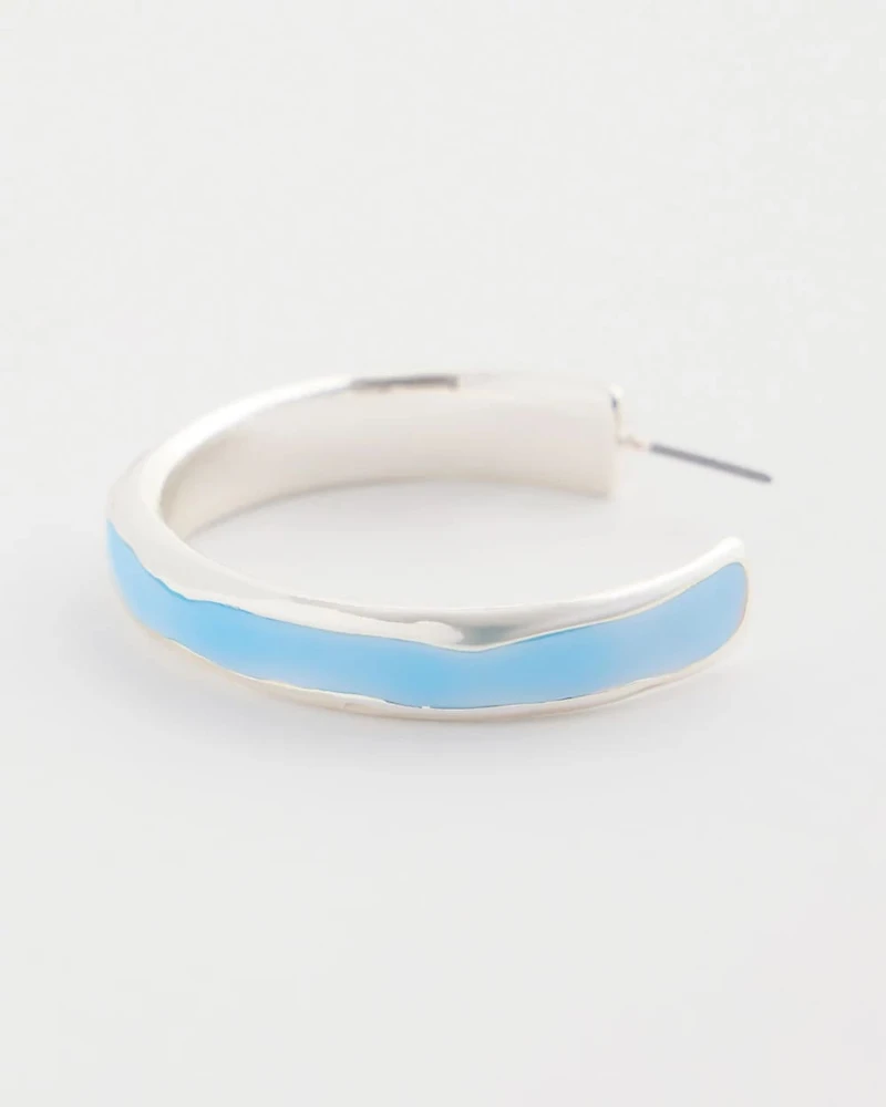 Sea Glass Inspired Hoop Earrings