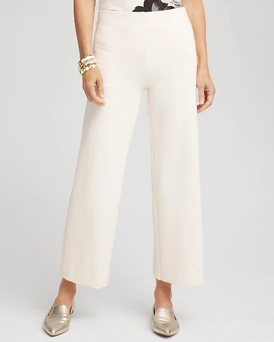 Juliet Ponte Wide Leg Cropped Pants