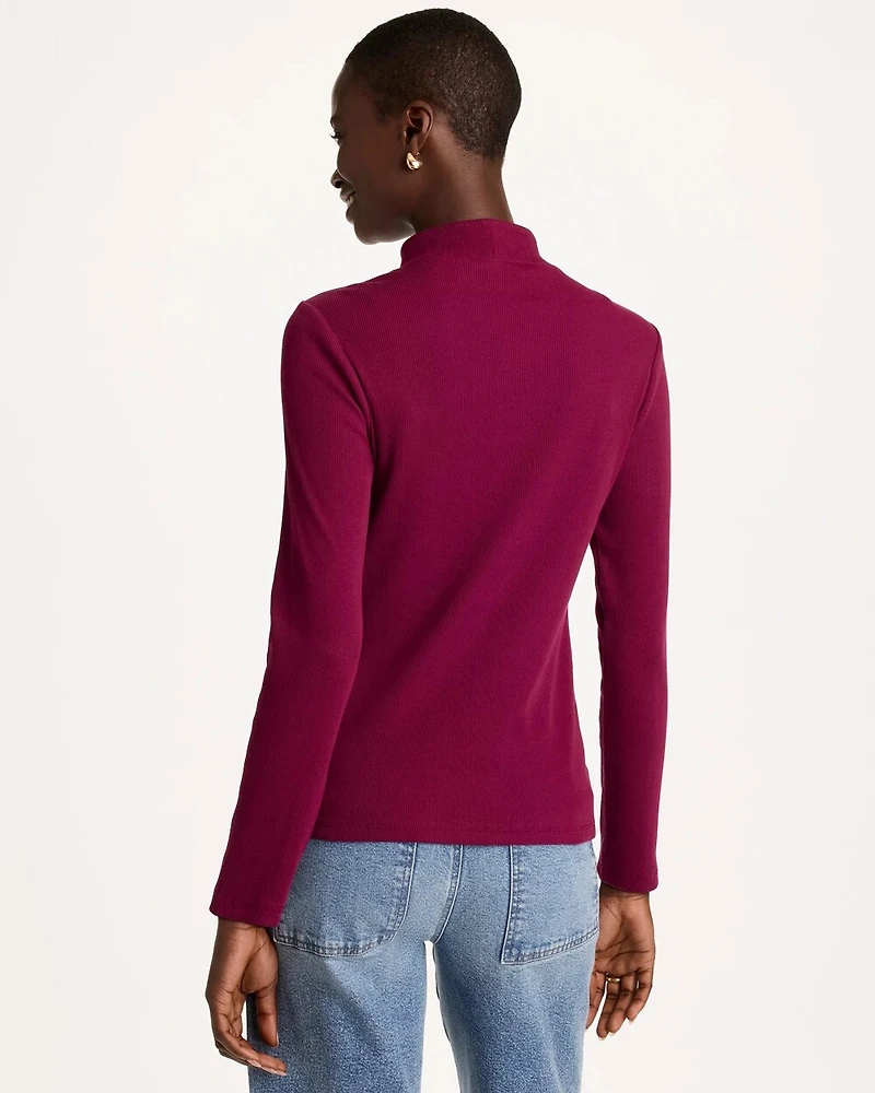 Cotton-Stretch Henley Tee