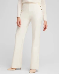 Ponte Button Flare Pants