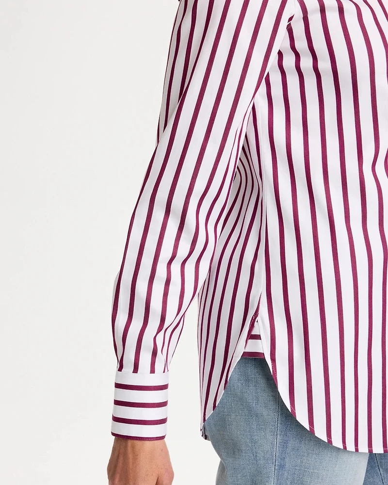 Striped No Iron™ Stretch Shirt