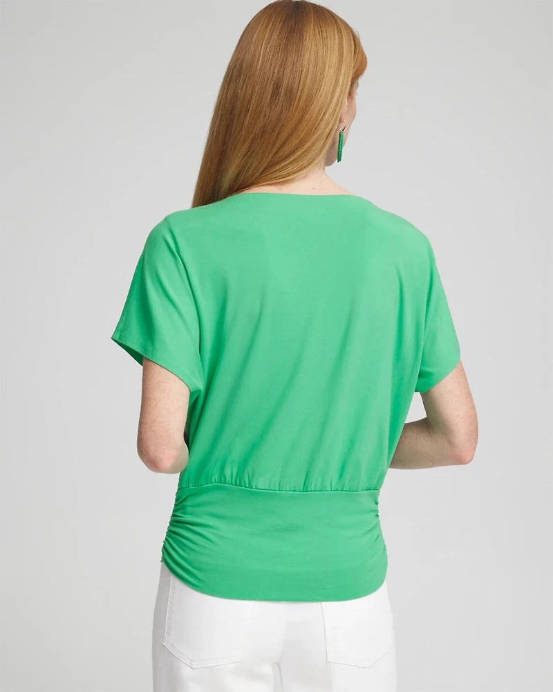 Touch of Cool™ Ruched Banded Hem Top