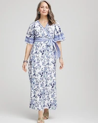 Surplice Matte Satin Maxi Dress