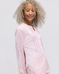 Laser Cut Crinkle Blouse