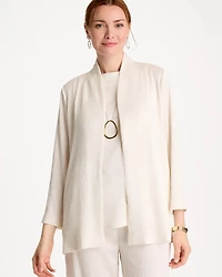 Travelers™ Pleated Chiffon Cardigan