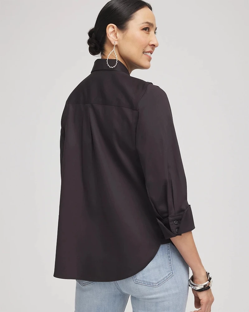 Stretch-Sateen Shirt