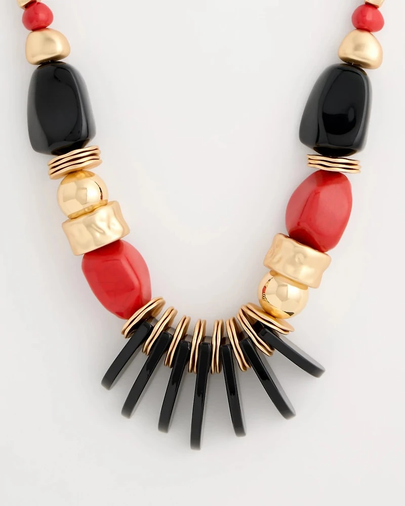 Chico's Originals Mixed-Media Bib Necklace