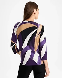 Travelers™ Knit Printed Twist-Front Top