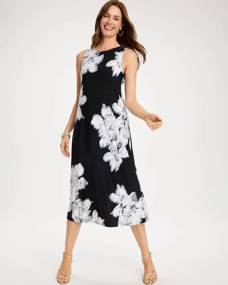 Travelers™ Knit Abstract Floral Swing Dress