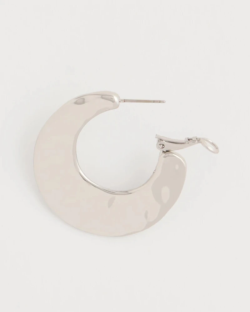 Hammered Hoop Earrings