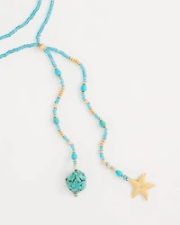 Genuine Turquoise Stone Y-Necklace