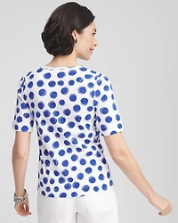 Polka-Dot Pima Cotton Crewneck Tee