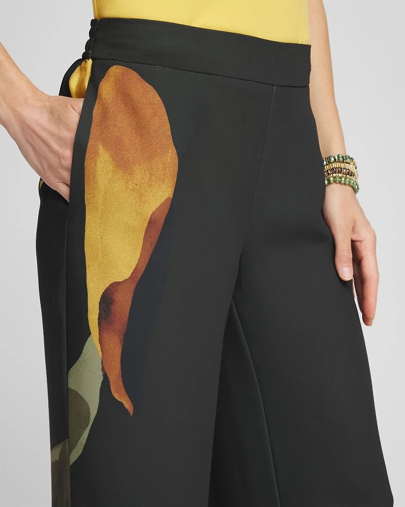 Soft Pull-On Print Wide Leg Pants