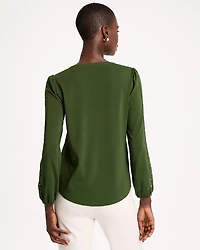 Jersey Knit Cutwork Top