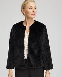 Pattern Fur Jacket