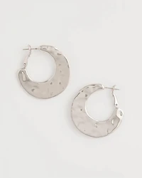 Hammered Hoop Earrings