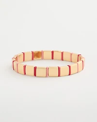 Glam Goldtone Slice Stretch Bracelet