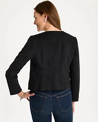 Faux Suede Moto Jacket