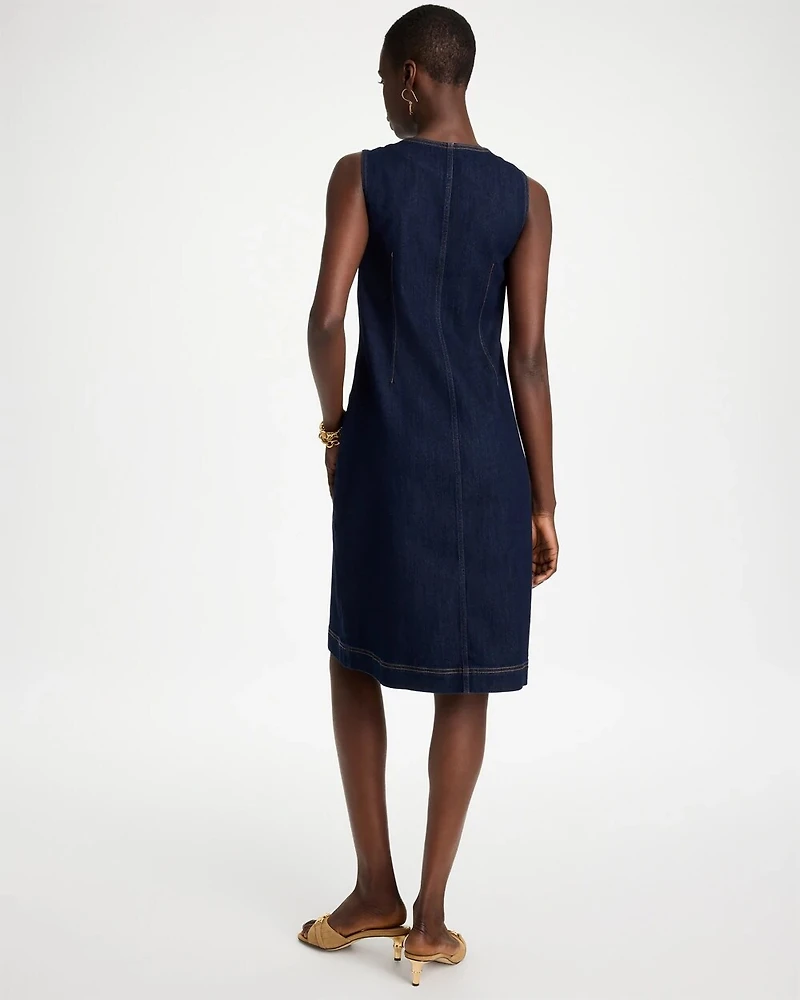 Denim Knee Length Dress