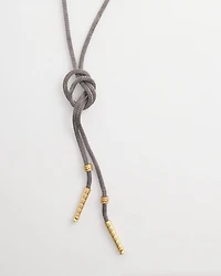 Silver Lariat Adjustable Necklace
