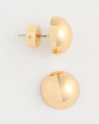 Mini Goldtone Sphere Stud Earrings