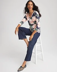 Floral 3/4 Sleeve Perfect Tee